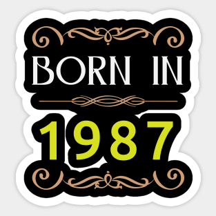 Born in 1987 Retro Sticker